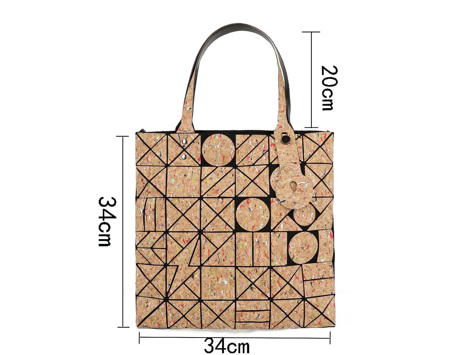 2024 Frühjahr Neu * 6 Einzelschulter Kork Natürliche und umweltfreundliche PU-Rindenhandtasche_voghion.com