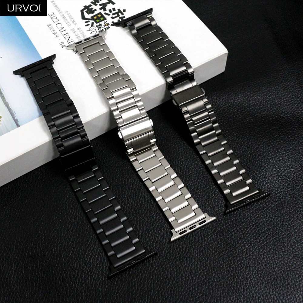 Для Apple Watch Ультра титановый ремешок iwatch7/6/5 Смарт-часы Раздвижной съемный титановый ремешок со стороны