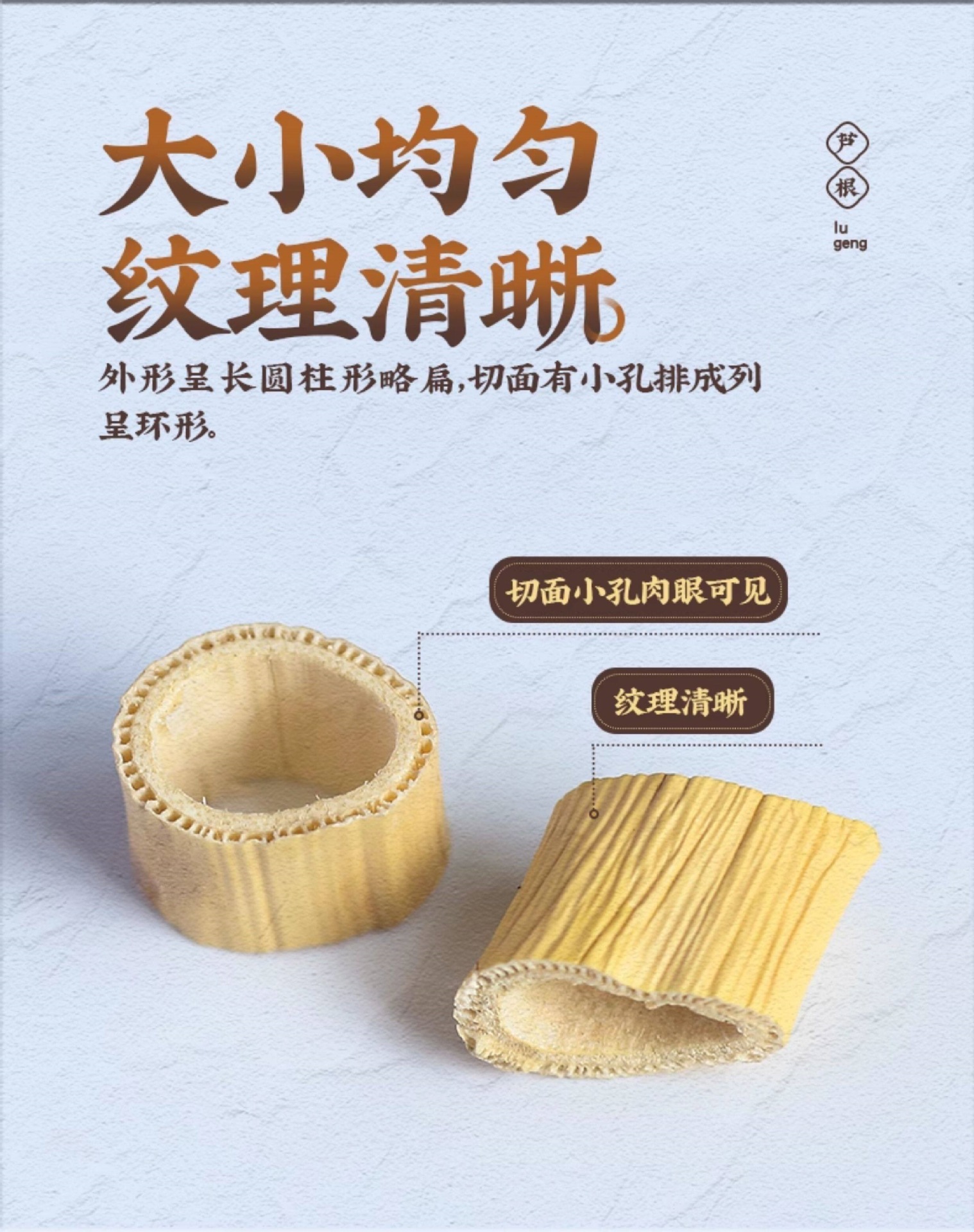 Dried Reed Rhizome Lu Gen 500g Wild-Harvested Reed Root Slices for Herbal Tea and Decoction in use