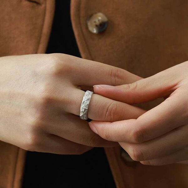 Adjustable ring for men and women handmade