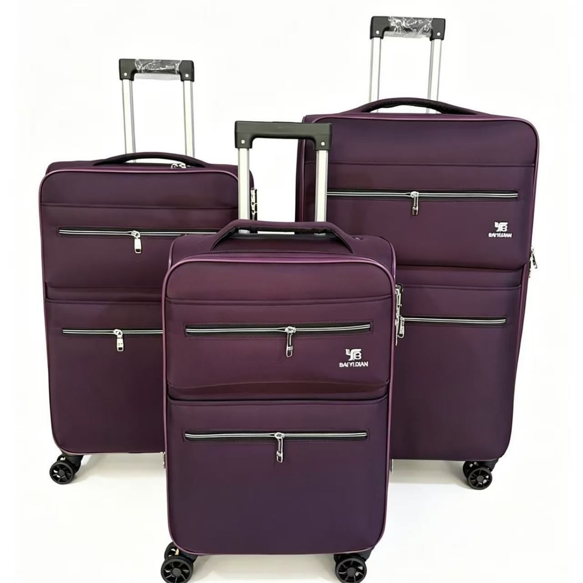 Oxford Cloth Business Trolley Case Large Capacity Front Zipper Upgraded Travel Luggage Cross-Border Universal Wheel Suitcase Wholesale