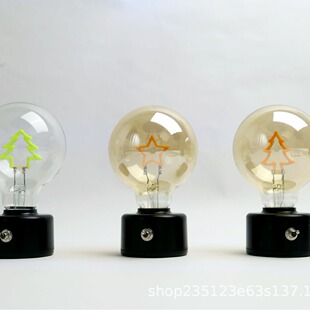 厂家定制 复古灯丝灯 带基座创意感应灯 礼品充电小夜灯-阿里巴巴