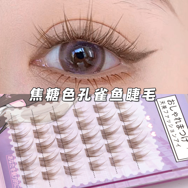 Ciliary language wish caramel Guppy false eyelashes lazy trilogy eyelashes wholesale mixed segmented fairy hair
