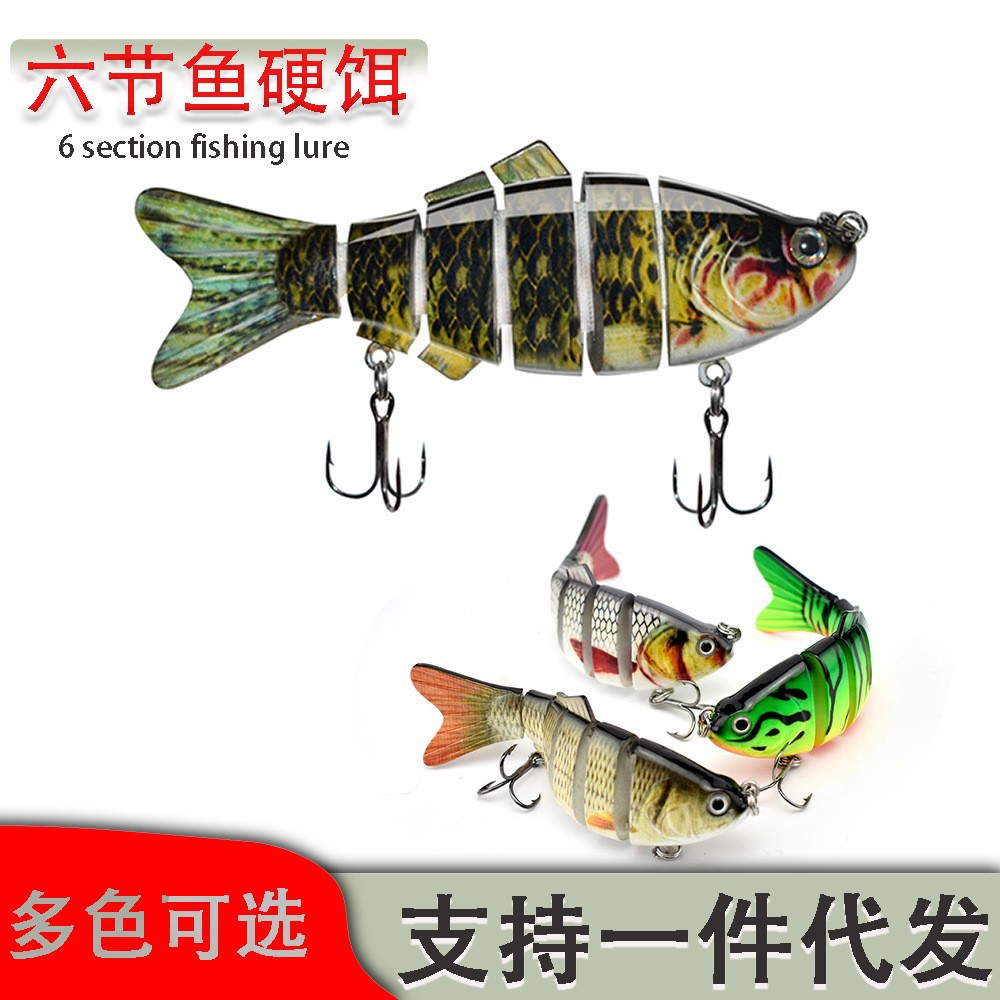 Cebo de pesca biónico de varias secciones hundido al por mayor 10CM19.4g cebo falso de simulación cebo duro de plástico