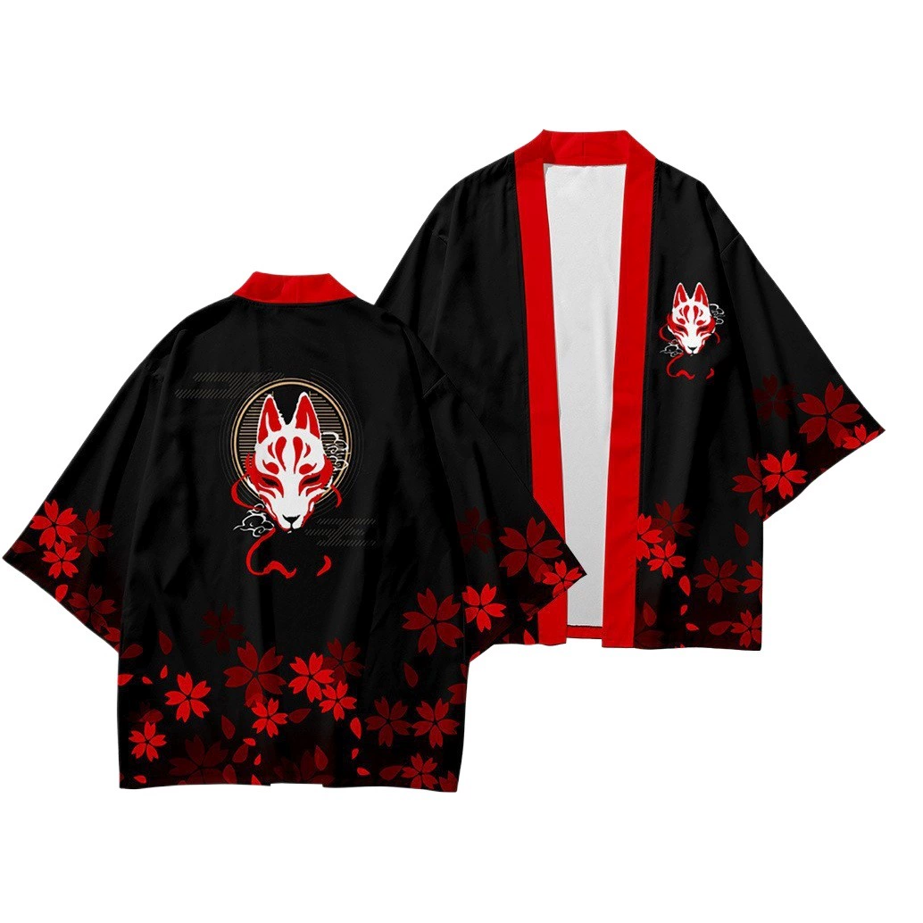 Японский стиль Ukiyo-E Морской Карп 3D цифровая печать креативное кимоно накидка перо тканый Косплей второй мерный Халат