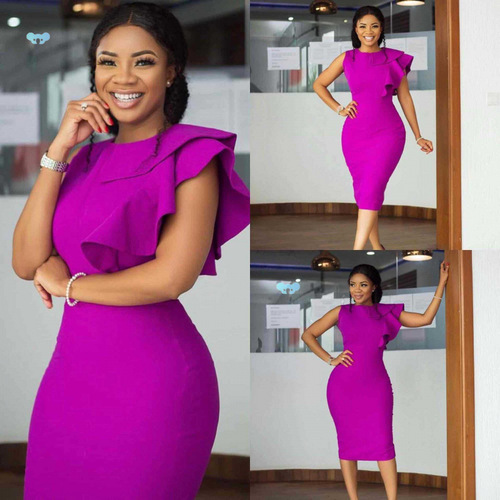 African women fashion summer dress sleeves lady dresses