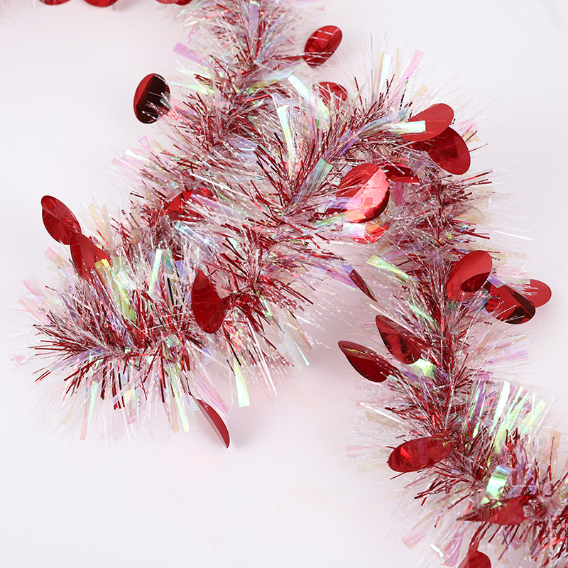 Transfronterizo nueva celebración decoración rayas de color decoración del Festival de Navidad copo de nieve puntos coloridas rayas de color redondo 2 M