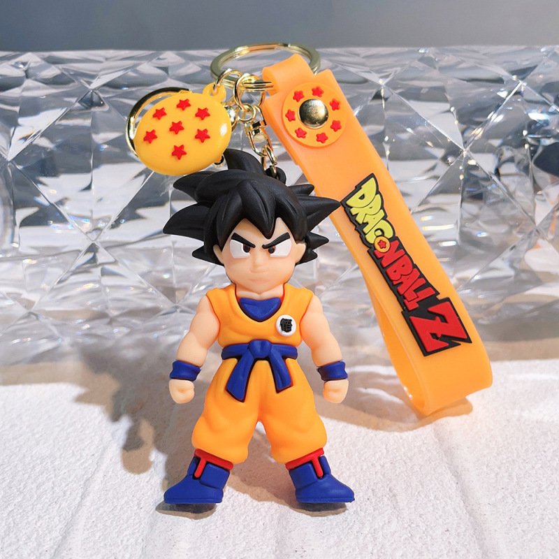2024新しいドラゴンボールのキーホルダーのストラップのアニメの自動車のカバンは子供のプレゼントの漫画の孫悟空を飾ります。|undefined