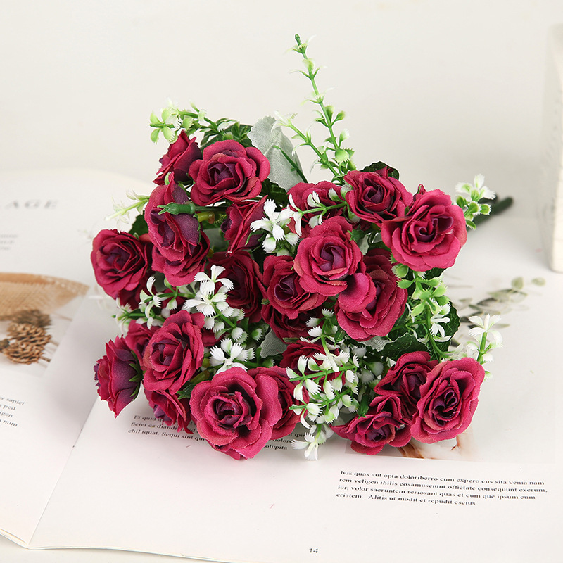 New Style Simulated Diamond Rose Artificial Flower Wealth Flower Home Hotel Desk Centerpiece Flower Arrangement Wedding Reception Entrance Handheld Bouquet
