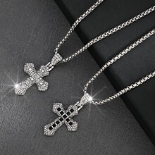 X 20941 Long Titanium Steel Cross Necklace ����ѷŷ���羳