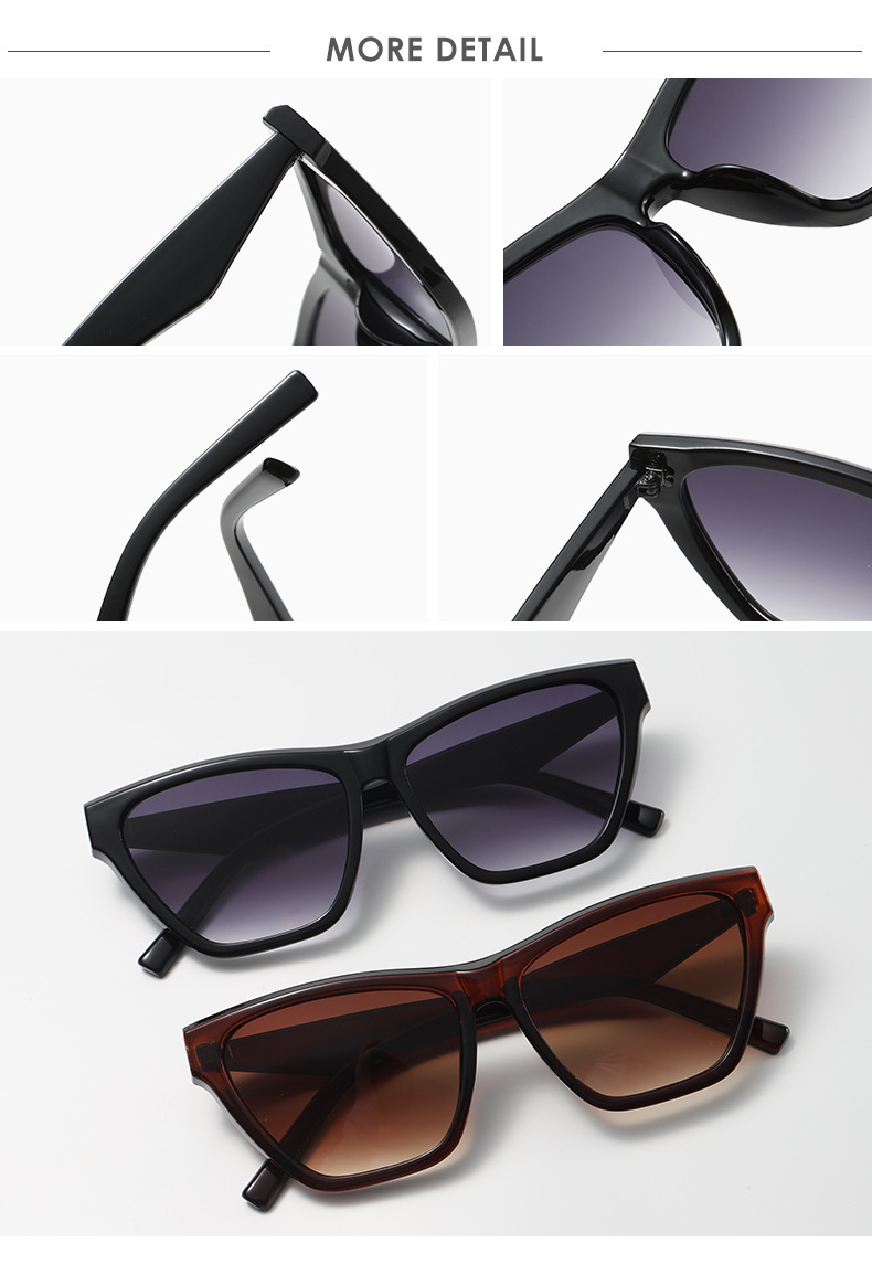 Women'S Gender Streetwear Style Streetwear Solid Color Ac UV400 Protection Square Full Frame Women's Sunglasses