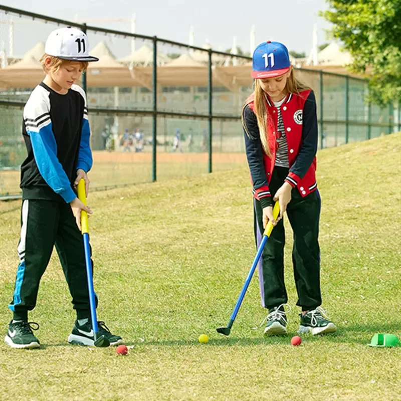 跨境儿童高尔夫球杆套装户外亲子互动益智球类仿真运动高尔夫玩具