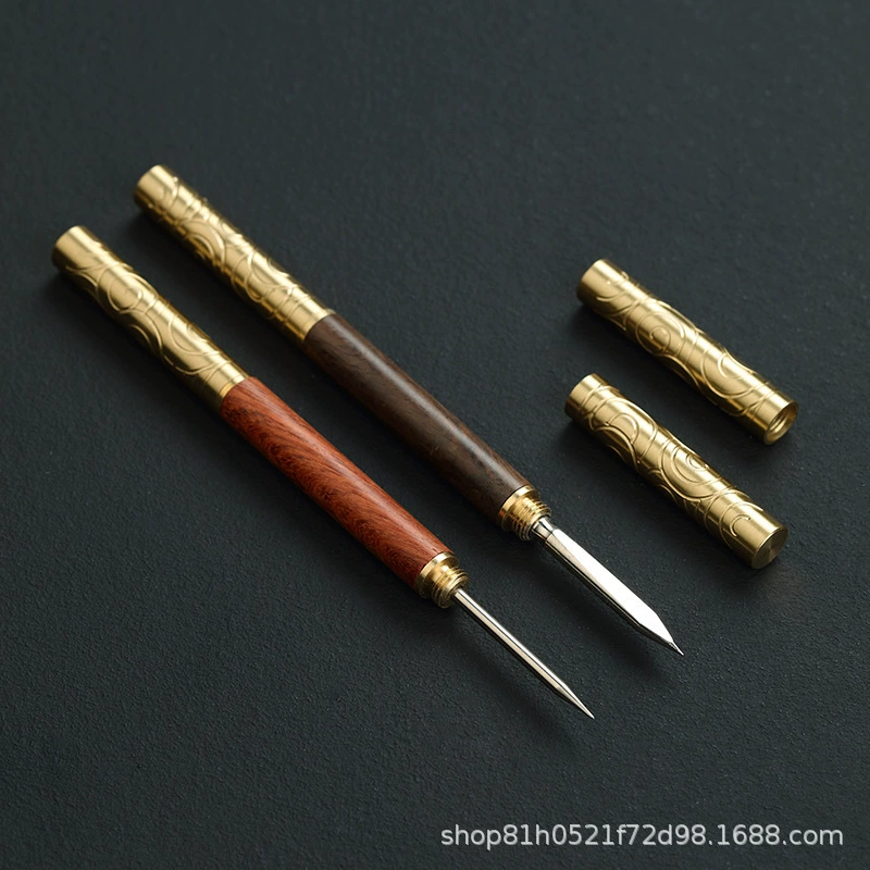 Розовый древесный эбоний чайный нож Creative Ruyi Golden Hoe Blippot Wood Pu'er чайная игла чайный нож штырь чайная игла
