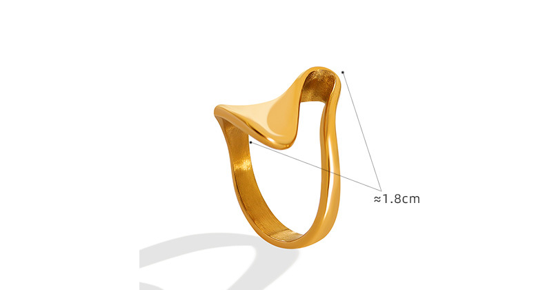 Mode Geometrisch Titan Stahl Überzug Keine Intarsien Ringe display picture 1