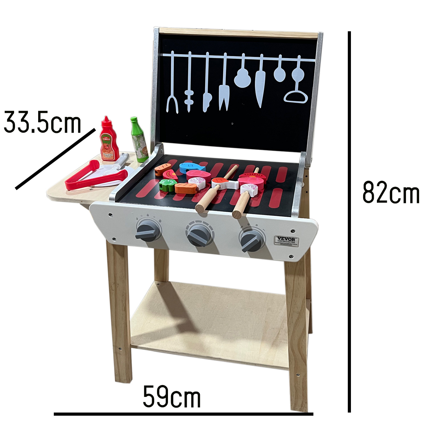 Mini cocina Parrilla para niños y niñas Juego de parrilla de brochetas de simulación de cocina para bebés Juguetes de juego para niños
