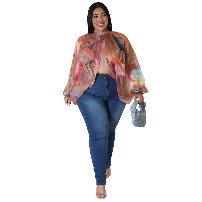 252g Weight Long Sleeve Sleeve Length Regular Sleeve Sleeve Type Spandex, Polyester, Chiffon Fabric Type Long Top Length Blouse Tops Type Daily, Street Occasion Round Neck Neckline Regular Fit Fit Type Color Block Pattern Spring&Summer Season Streetwear Style Blouse Long Sleeve Plus Size Tops Streetwear Color Block 23