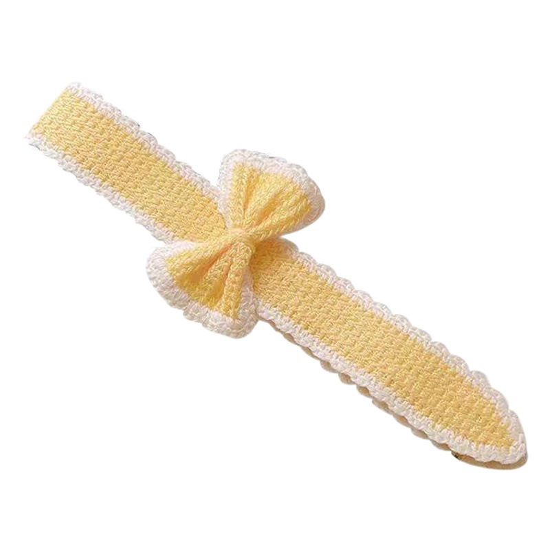 Children's New Velcro Hairband Hair Band Cute Rabbit Knitted Bangs Posting Girl's Sticky Hair Accessories
