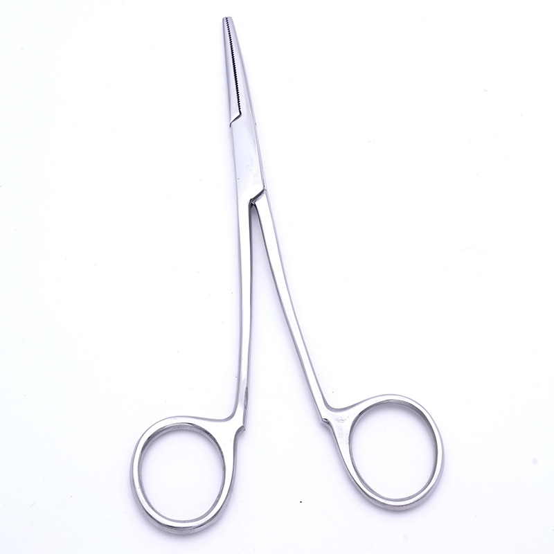 Nueva fábrica al por mayor torniquete de acero inoxidable alicates de pesca gancho recto curvado oreja tirando alicates sin hebilla clip de bloqueo