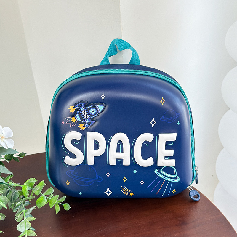 Mochila de dibujos animados para niños y niñas, lindas luces iluminadas, cohetes espaciales, mochila para bebés, nueva mochila infantil de cáscara dura transfronteriza
