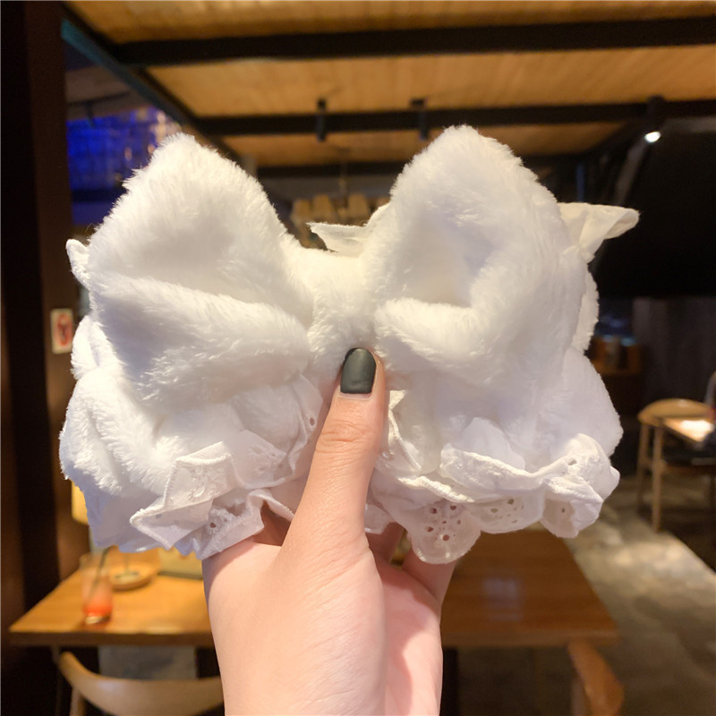 Lavarse la cara en otoño y invierno nuevo clip para el cabello máscara antideslizante pelusa cinta para el cabello lindas bandejas de dibujos animados pareja adornamiento para el cabello