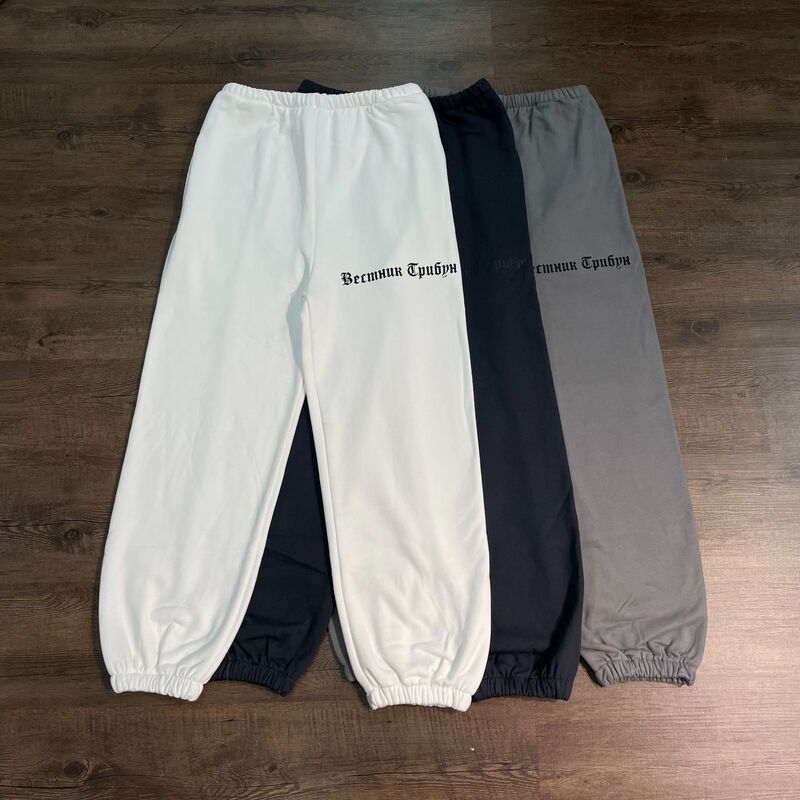 Kanye Yzy Co-Branded Gosha Peripheral Russian Limited Loose Thin Velvet Leggings Sweatpants Sports Pants for Men Kanye Yzy Co-Branded Gosha Peripheral Russian Limited Loose Thin Velvet Leggings Sweatpants Sports Pants for Men