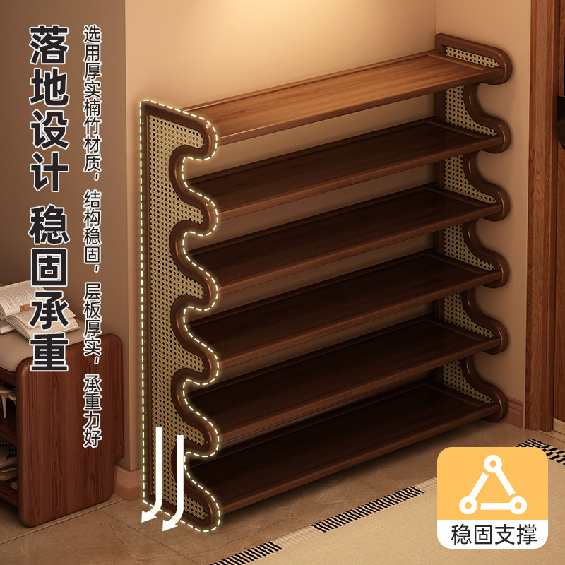 Estante de zapatos puerta multicapa de gran capacidad estante de almacenamiento de sala de estar doméstica puerta de entrada de alquiler de artículos buenos simple armario de zapatos estrecho