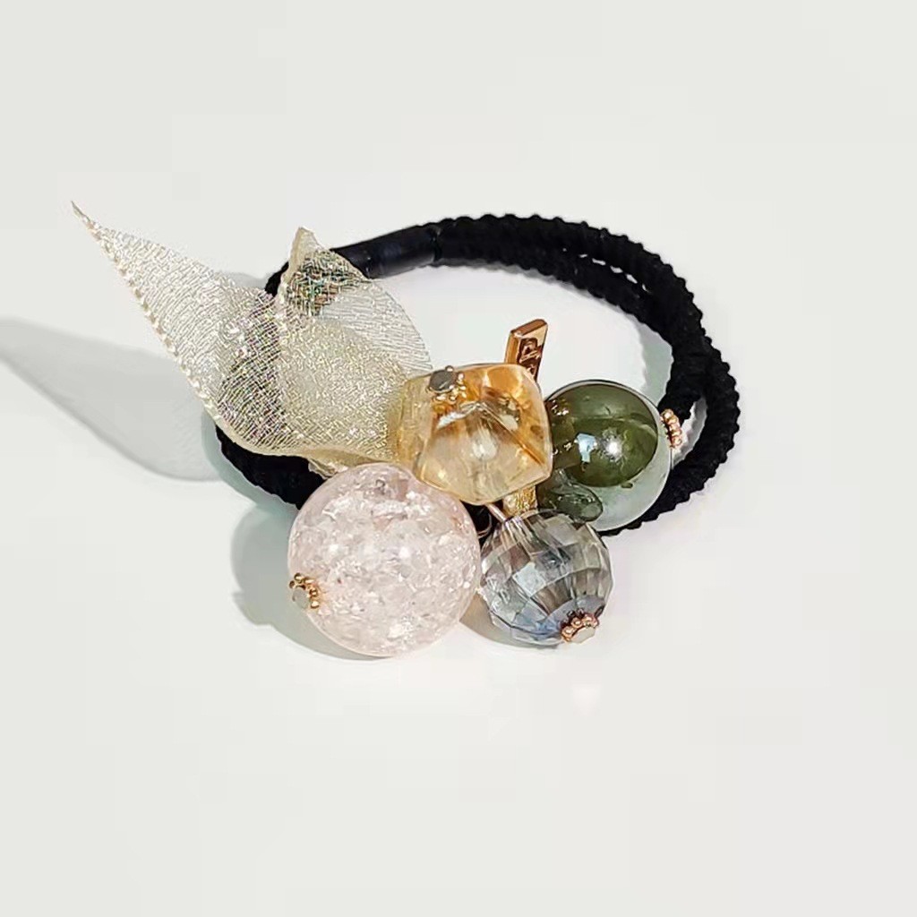 Green crystal ball hair rope