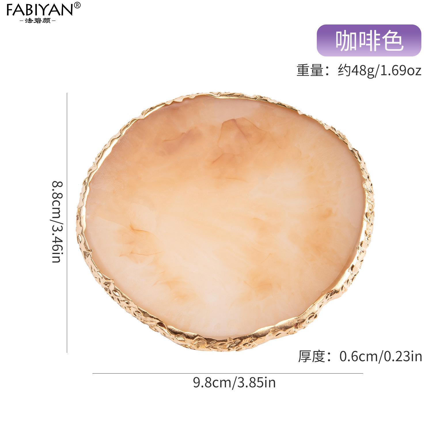 Nueva paleta de ágata para uñas, mini anillo de resina de concha, paleta, tablero de exhibición de color pintado de Phnom Penh