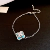 Silver blue bracelet