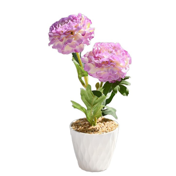 Simulación de doble camellia multicapa bonsai decoración creativa sala de estar interior decoración de estudio flor artificial bonsai image 6