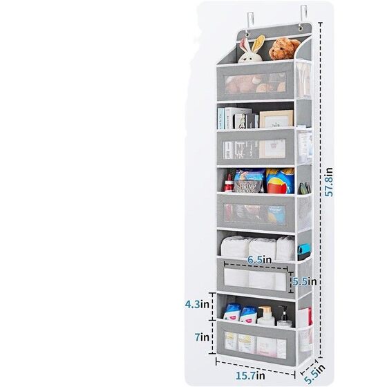 Hanging Hanging Bag Wall-mounted Fabric Storage Bag Wall-mounted Storage Bag Wardrobe Clothes Door Rear Storage Hanging Bag