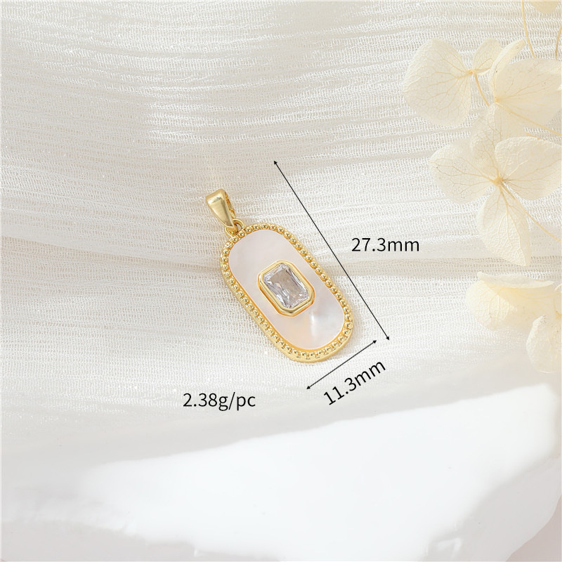 Simple Style Square Copper Plating Inlay Zircon 14k Gold Plated Jewelry Accessories display picture 3