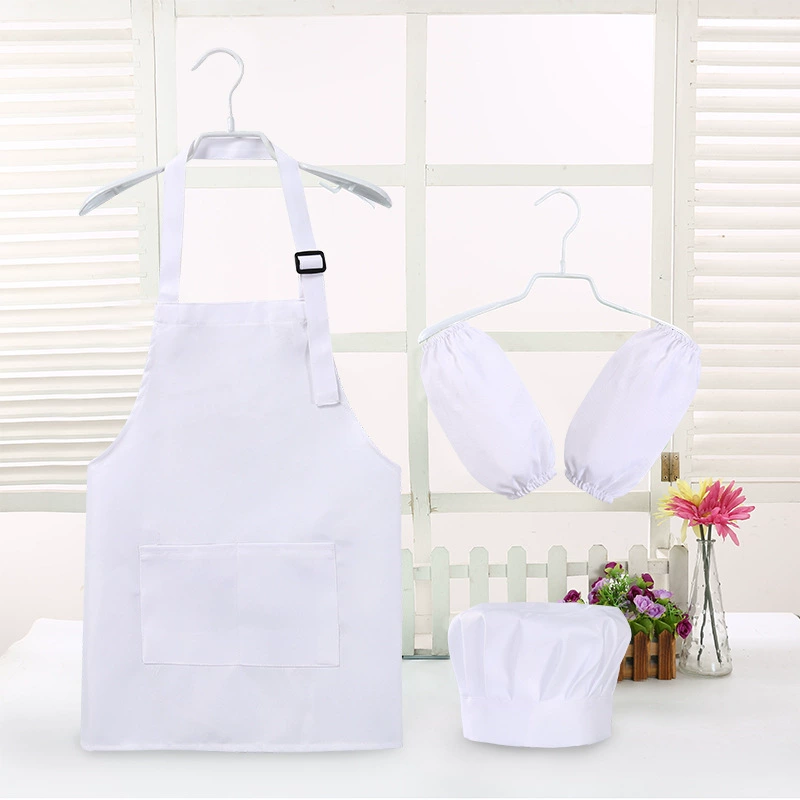 Детский фартук для взрослых, униформа шеф-повара с принтом логотипа, рукава шляпы шеф-повара, детский сад, студия, водоотталкивающая ткань