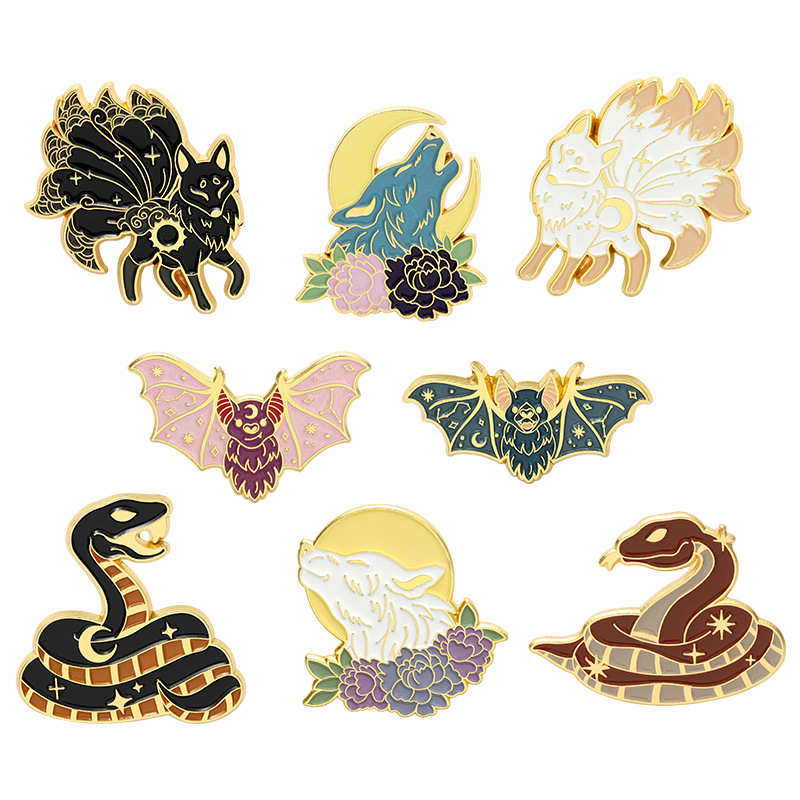 Brooches Classification Casual Modern Style Pin Wolf Snake Bat Alloy Stoving Varnish Plating Unisex Brooches