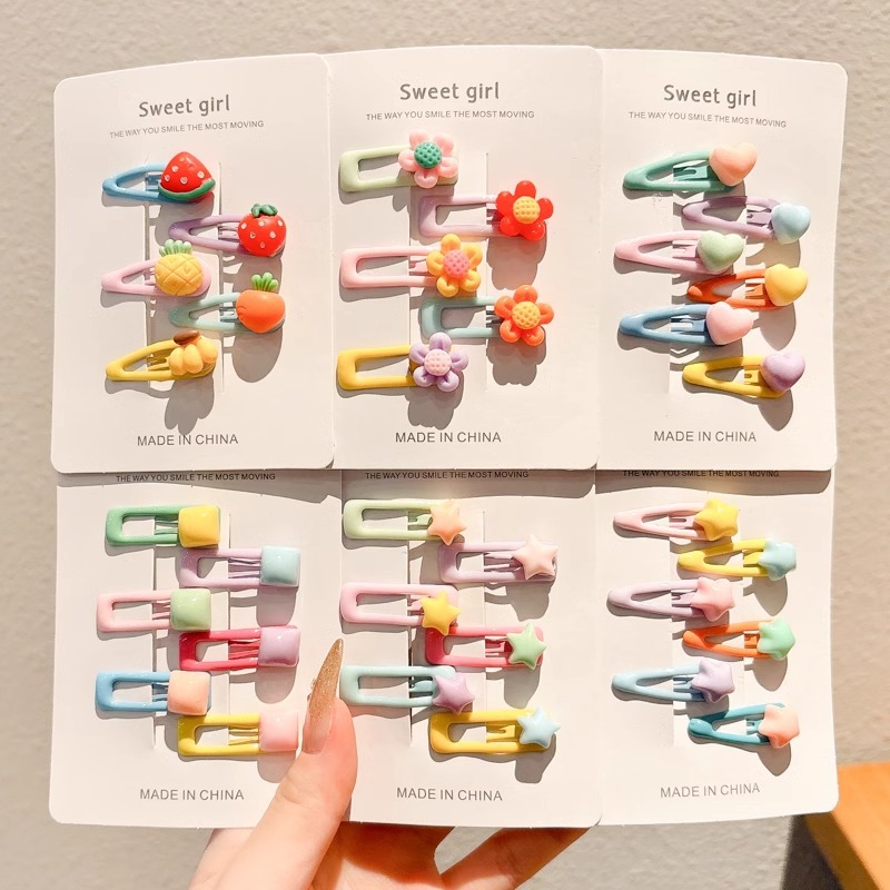 Niños clips de cabello de color lindos clips de cabello de pestaña de lado pequeño clips de cabello bebé no daña tarjeta de cabello