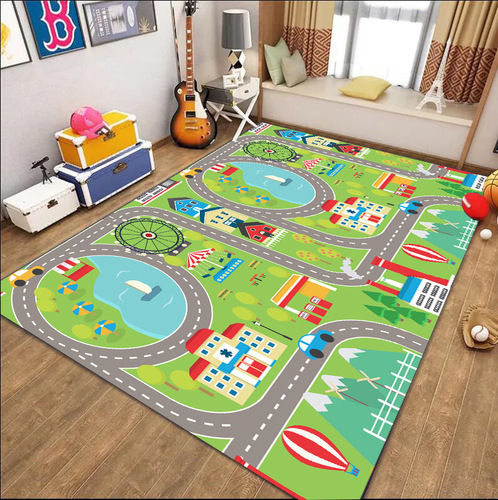 Manufacturer wholesale game carpet bedroom city traffic parking lot crawling mat road mat room game mat