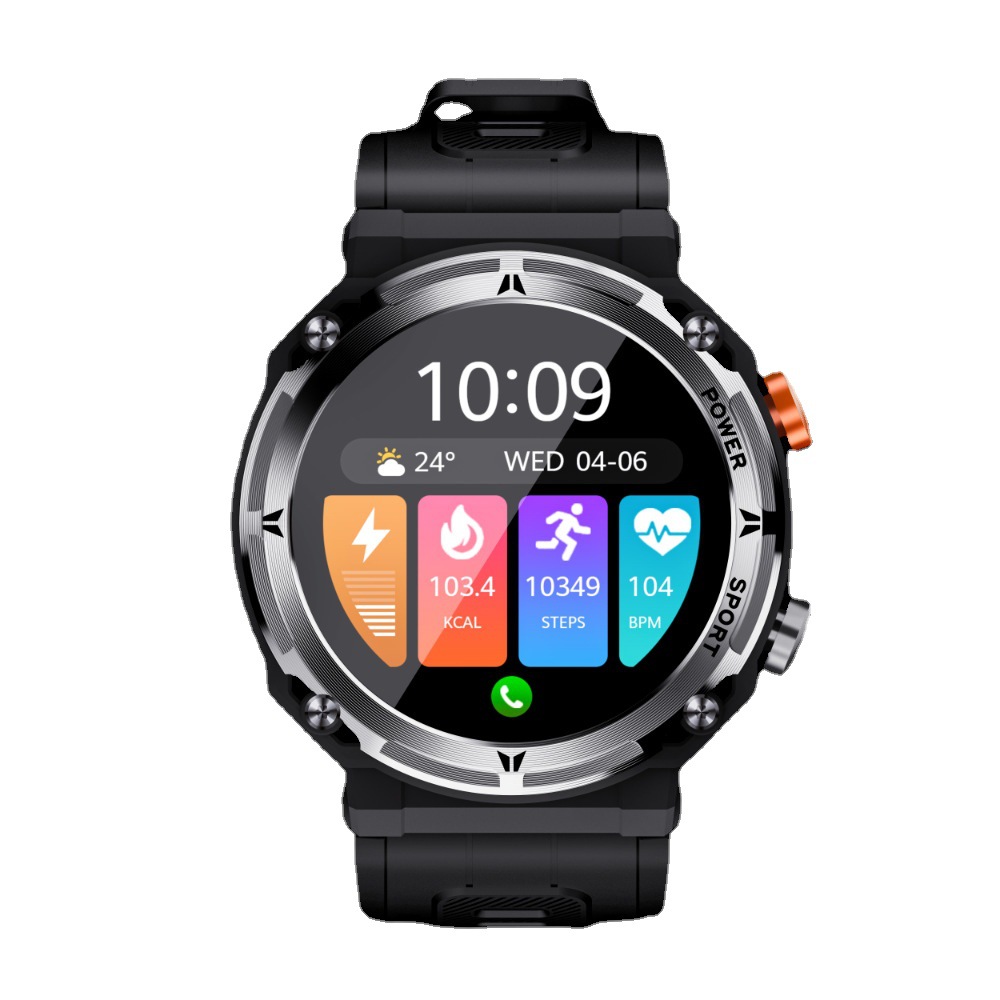 Nuevo reloj inteligente C21pro transfronterizo al aire libre a prueba de tres AI voz Frecuencia Cardíaca presión arterial monitoreo de oxígeno en la sangre reloj deportivo