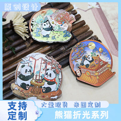 パンダシリーズパンダ夢工場屈折オリジナル木製冷蔵庫アニメ人形旅行記念品卸売り