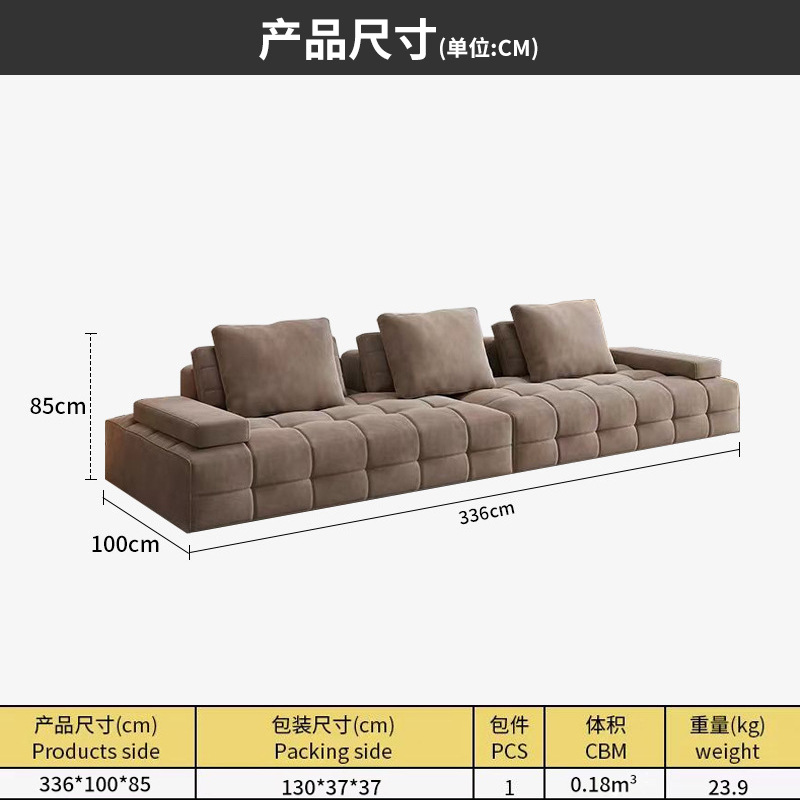 Fábrica al por mayor en el extranjero vacío compresión sofá Lawrence una forma esponja sofá sofá sin marco