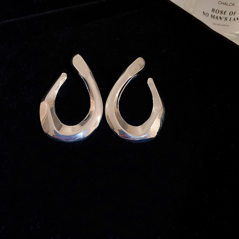 Aguja de plata diamantes geométricos aretes de perlas redondos ligeros de lujo de alta calidad pernos de orejas de estilo francés temperamento femenino orejas de nicho mayorista image 40