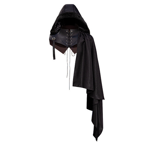 Medieval style COS cape strap cloak Halloween costume children's costume Western exotic style slanted shoulder