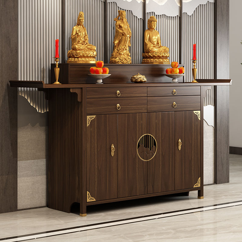 New Chinese-Style Solid Wood Offering Table for Home Use in the Living Room, Altar Table, Incense Table, Buddhist Table, Rural Main Hall Table