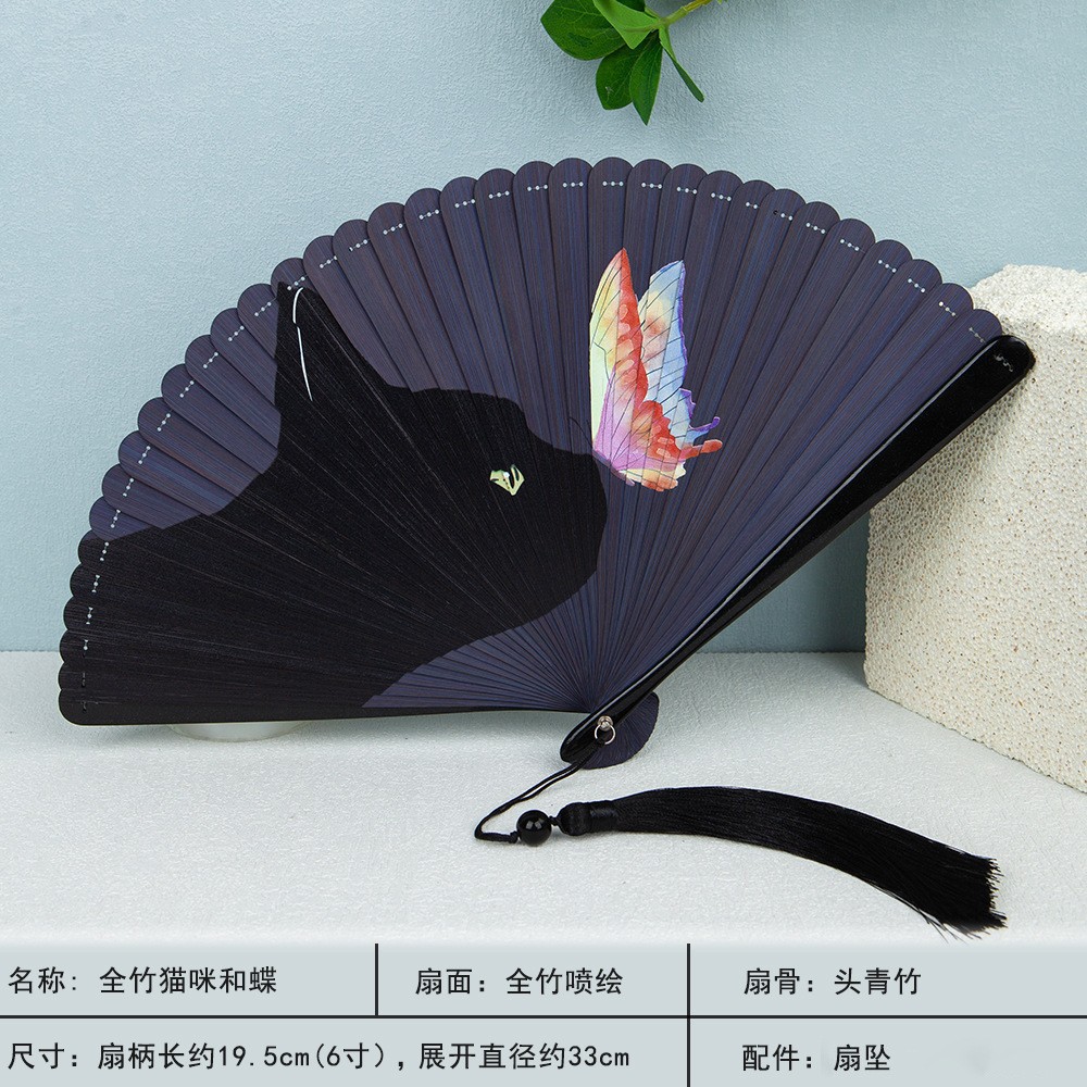 Ventilador de mariposa de bambú para gatos (bolsa PP S)