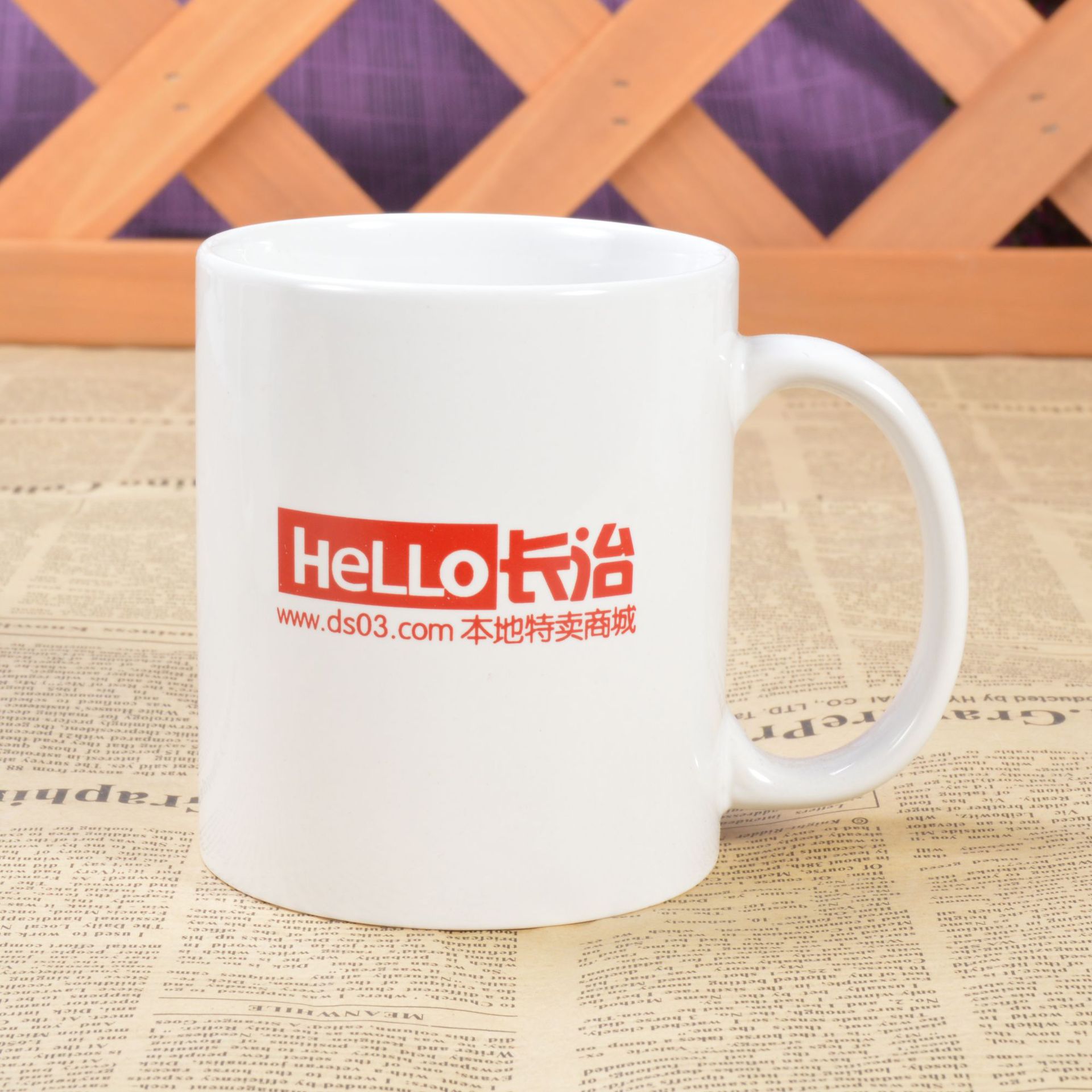 Taza de cerámica de color Taza internacional transfronteriza Patrón de marca personalizada Taza cambiante de color Logotipo personalizado Taza recta 11oz taza