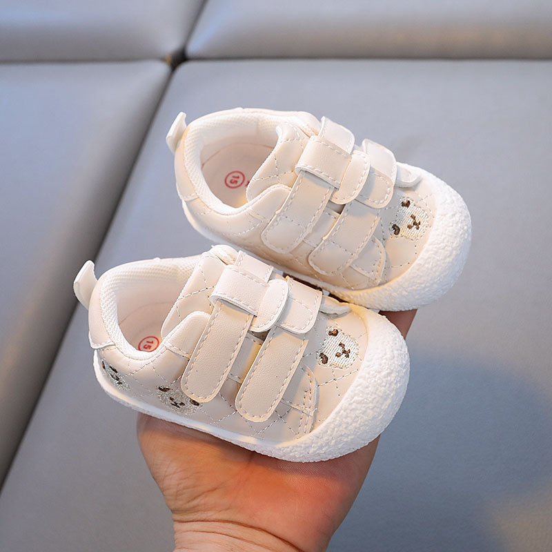 Primavera y otoño nuevos zapatos para bebés pequeños zapatos de bebé transpirables niños y niñas zapatos antideslizantes de velcro para bebés