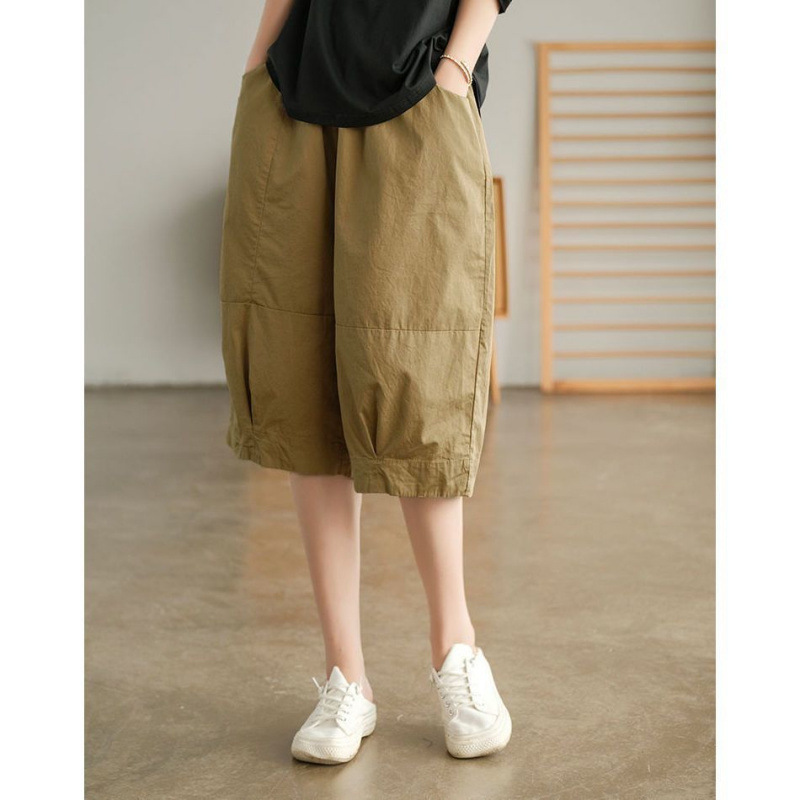Women's High-End Summer Knee-Length Shorts, Loose Fit, Trendy New Style