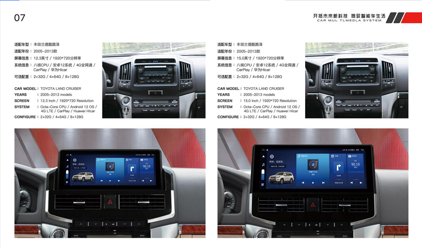 Suitable for Toyota Sienna Panoramic 360 Android 12 Modified Central Control Large-Screen Navigation All-In-One Display