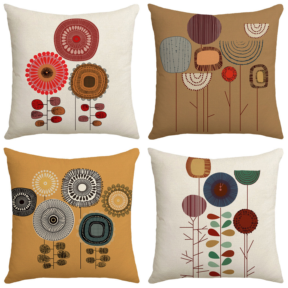 Cross-Border Popular Hand-Painted Abstract Pillow Cover Amazon Home Decoration Pillow Bed Sofa Cushion Cover Wholesale