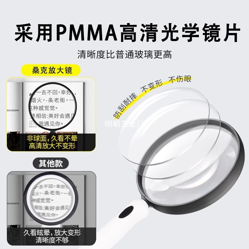 Sank シリコーン 888C 虫眼鏡 130 ミリメートルソフトハンドル読書 PMMA 高精細目の保護高倍率特大クロスボーダー|undefined