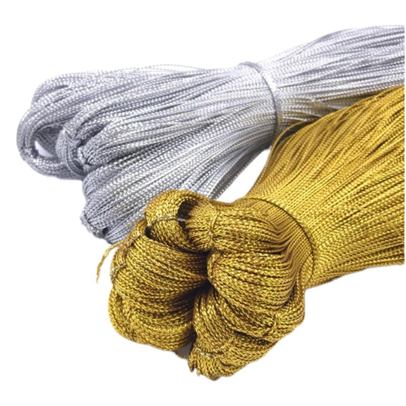 1mm regalo de Navidad de oro y plata Alambre de 8 hilos de siete colores de oro y plata Alambre de impresión de invitación de alambre de oro de color Etiqueta de alambre